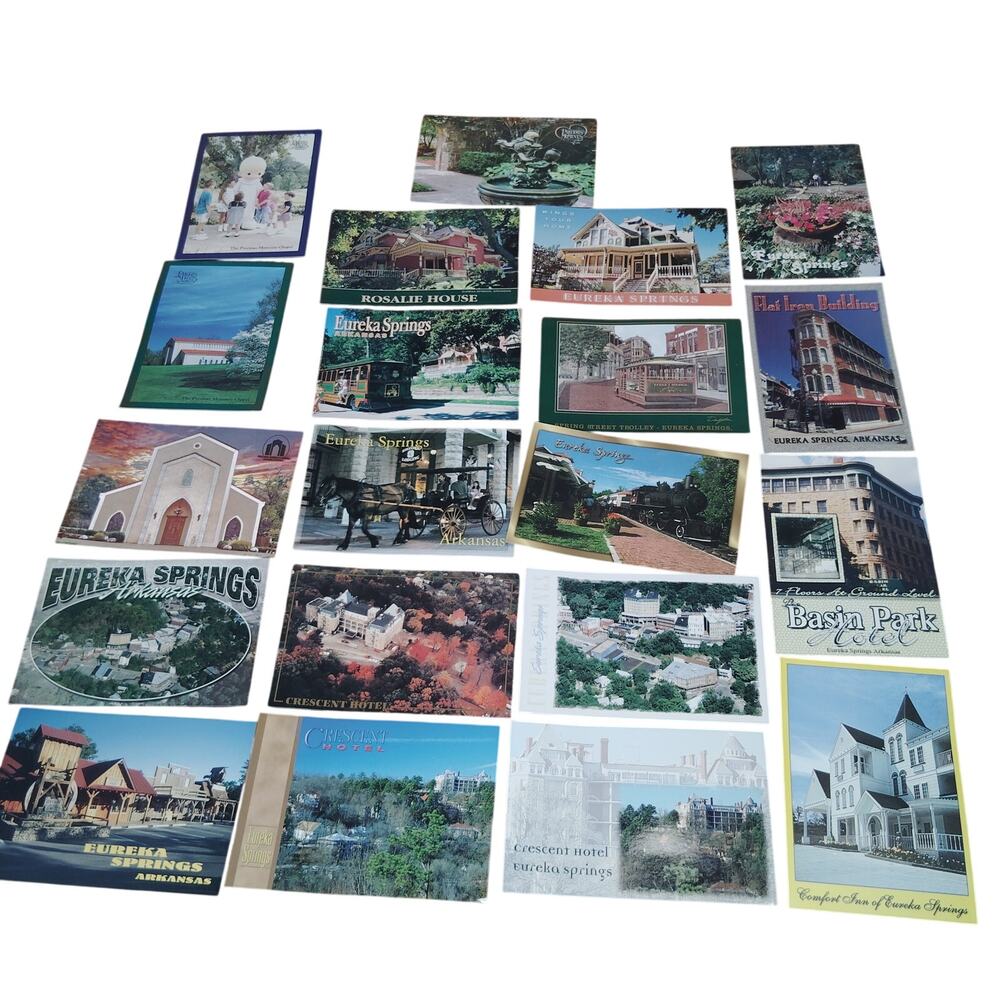 Vintage Eureka Springs Arkansas Postcards - 20 PC Travel Ephemera Lot